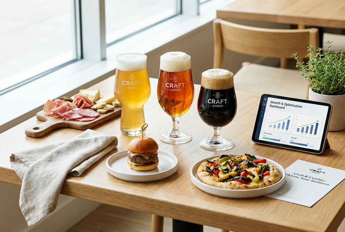 ビールとフードの写真